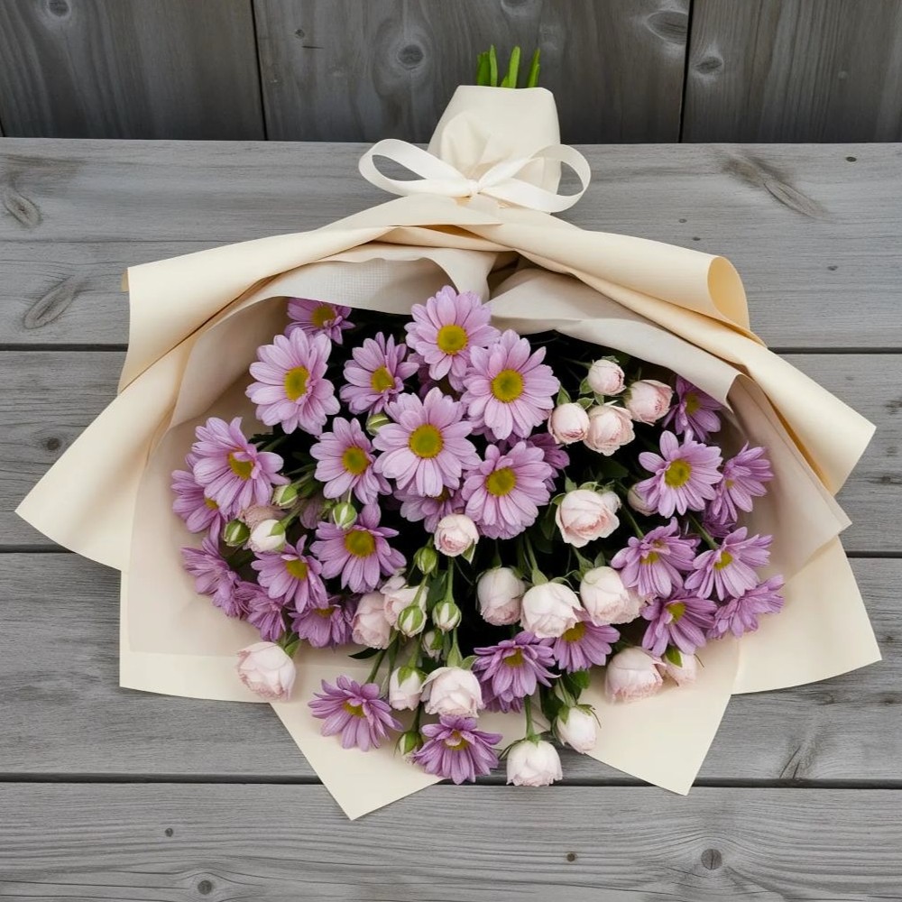 Букет цветов из: Розы и Хризантемы в Панахесе