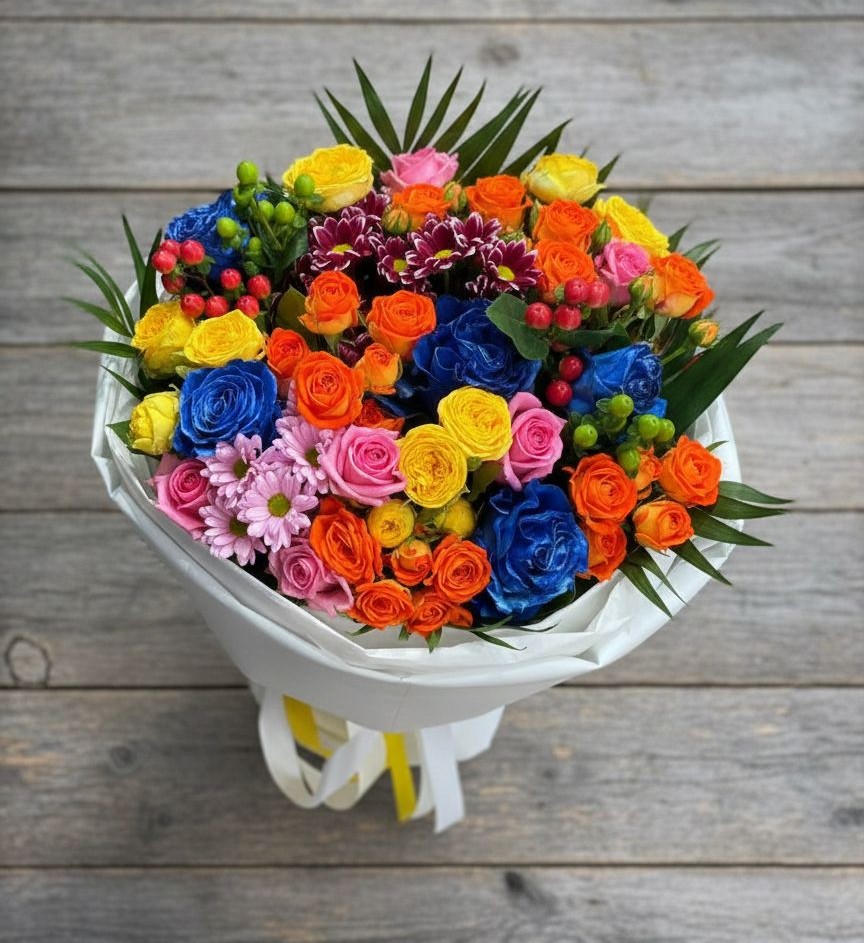 Букет цветов из: Розы и Хризантемы в Панахесе