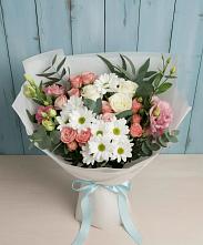 Букет цветов из:  Розы, Лизиантусы и Хризантемы в Панахесе
