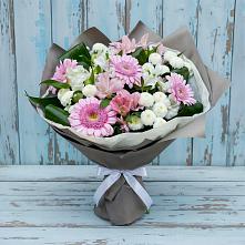 Букет цветов из:  Герберы, Альстромерии и Хризантемы в Панахесе