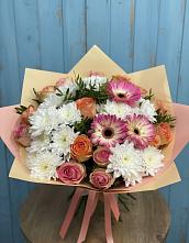 Букет цветов из:  Розы, Герберы и Хризантемы в Панахесе