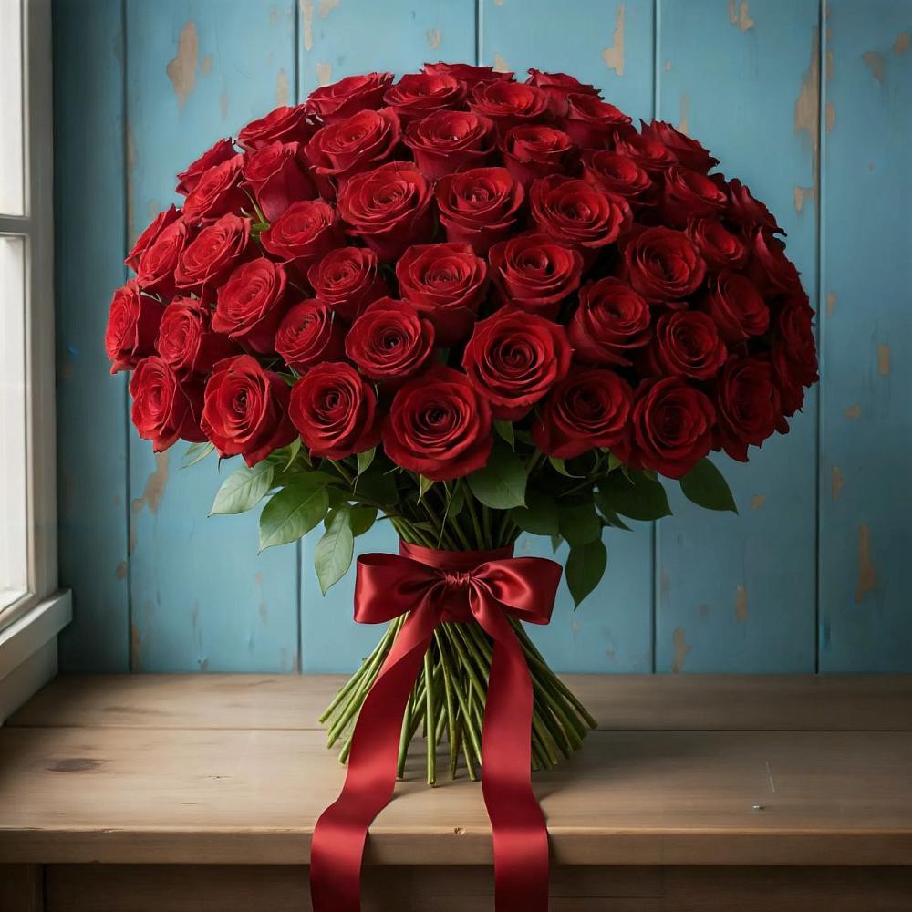 Букет Красные розы Блэк Меджик в Панахесе