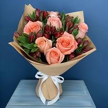 Букет цветов из:  Розы и Альстромерии в Панахесе